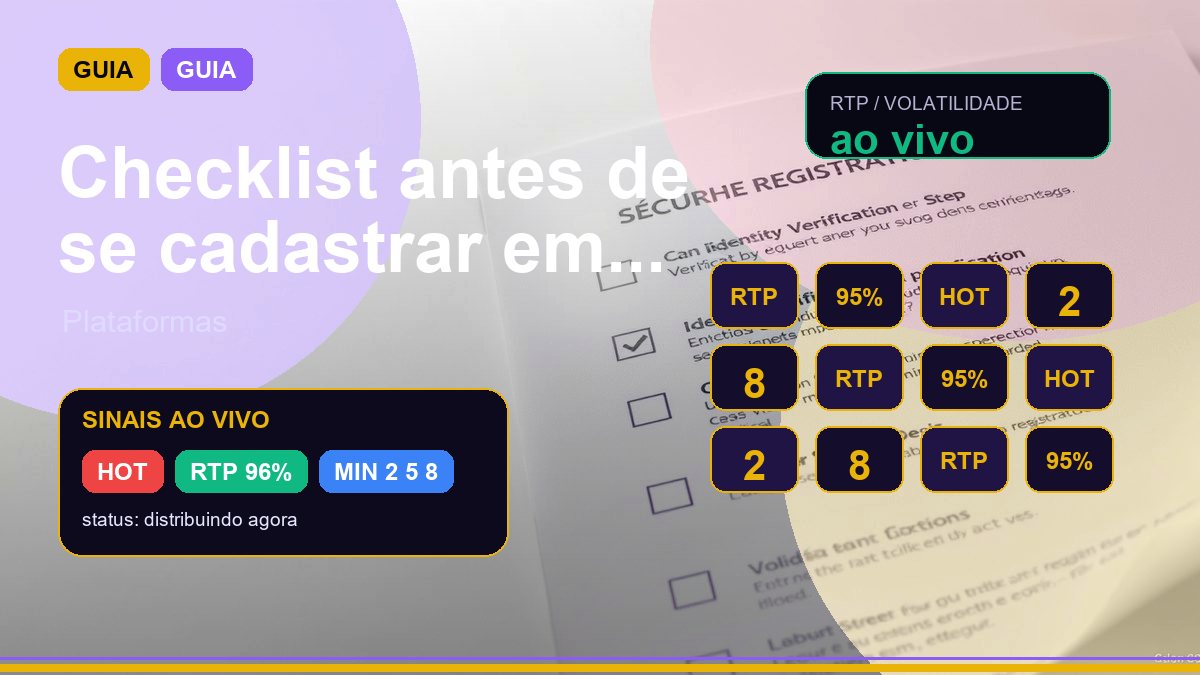 Checklist de cadastro seguro com itens de verificacao, CNPJ e atendimento.