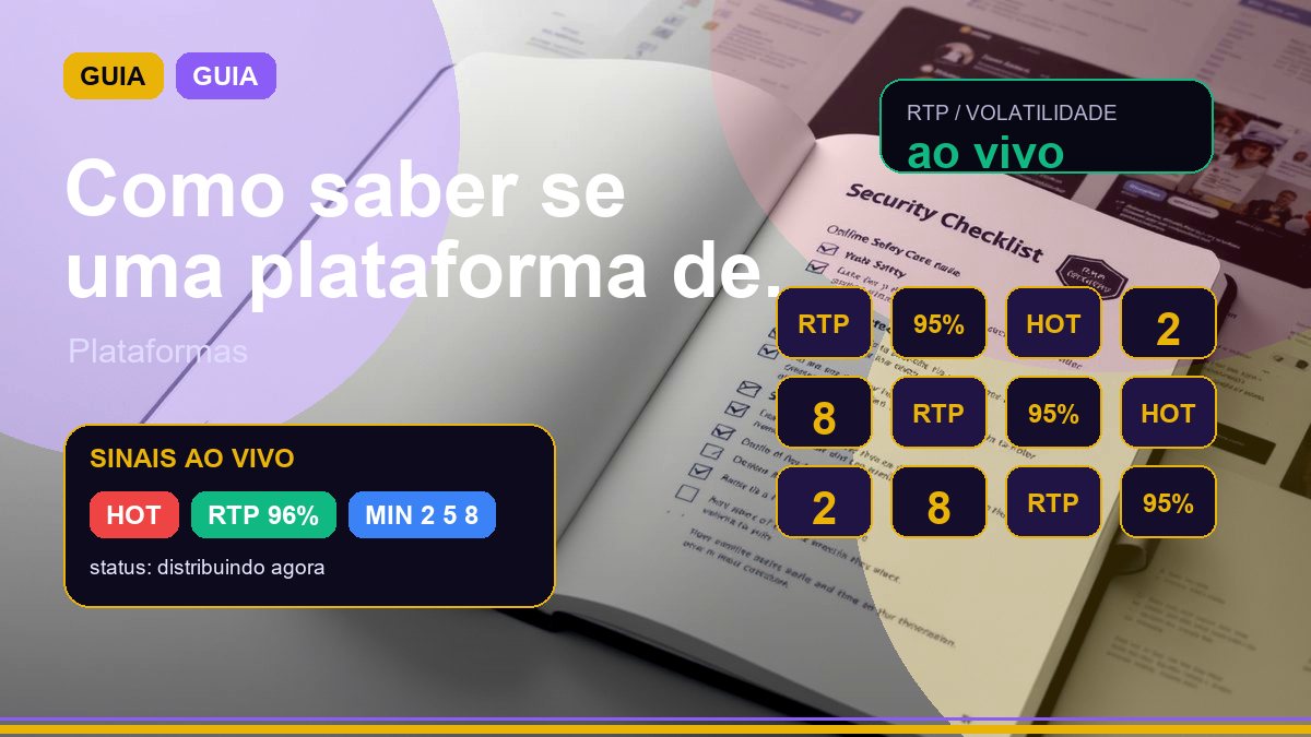 Notebook com checklist de seguranca, selo de verificacao e documentos de plataforma online.