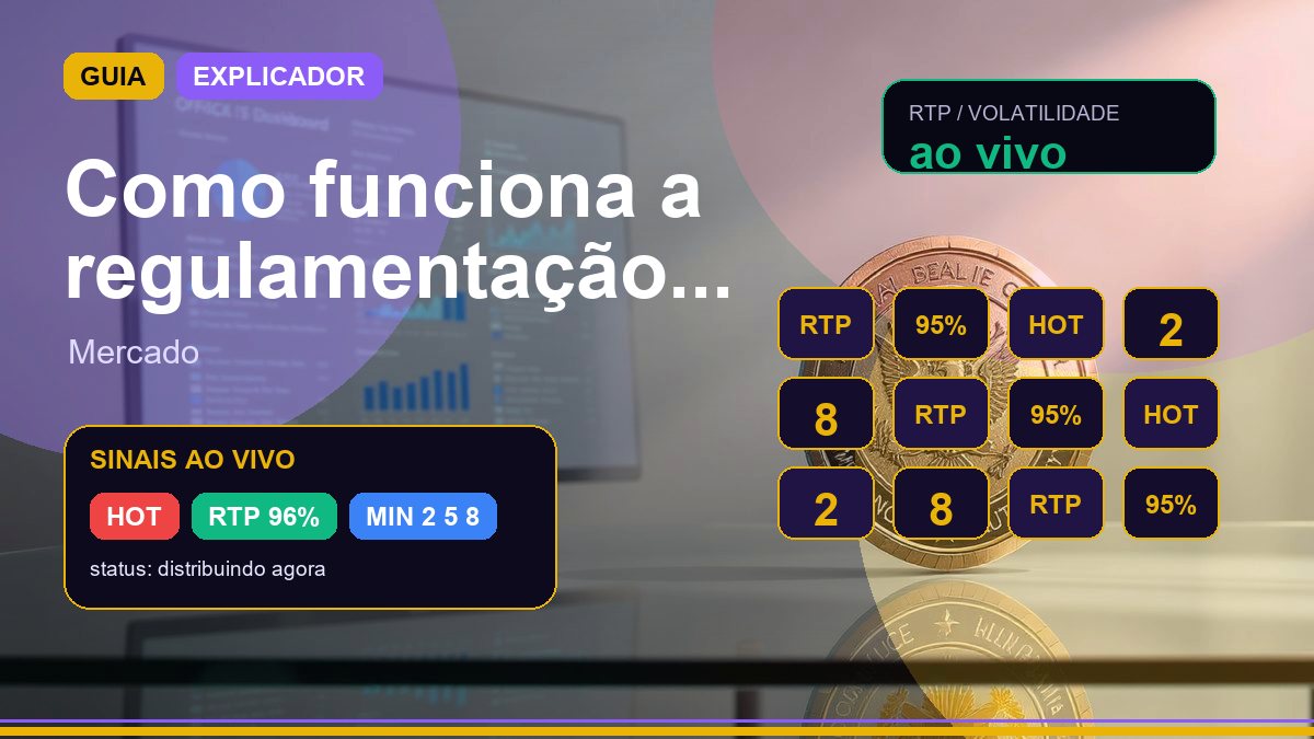 Documentos regulatorios brasileiros, selo oficial abstrato e painel de compliance.