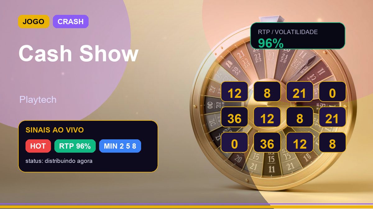 Palco de game show com roda de multiplicador e luzes de estudio.