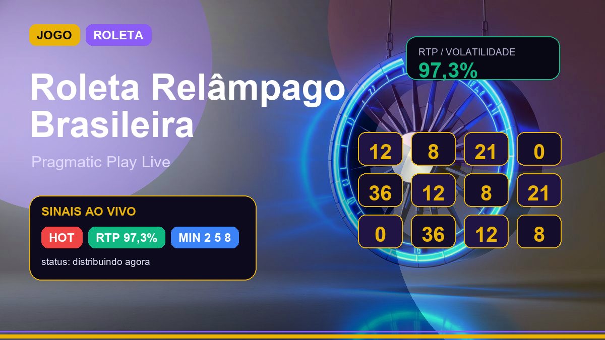 Roleta relampago com luzes de estudio brasileiro e multiplicadores.