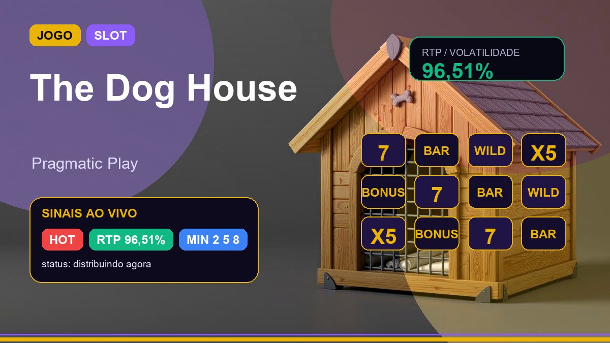 Casinha de cachorro estilizada com rolos de slot e simbolos de ossos.